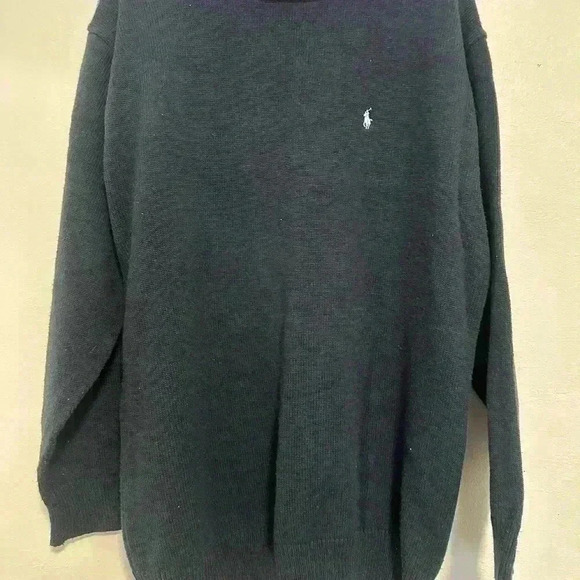 204. Men’s Ralph Lauren Polo Shirt Size X-Large Solid Blue With Logo - Picture 6 of 8